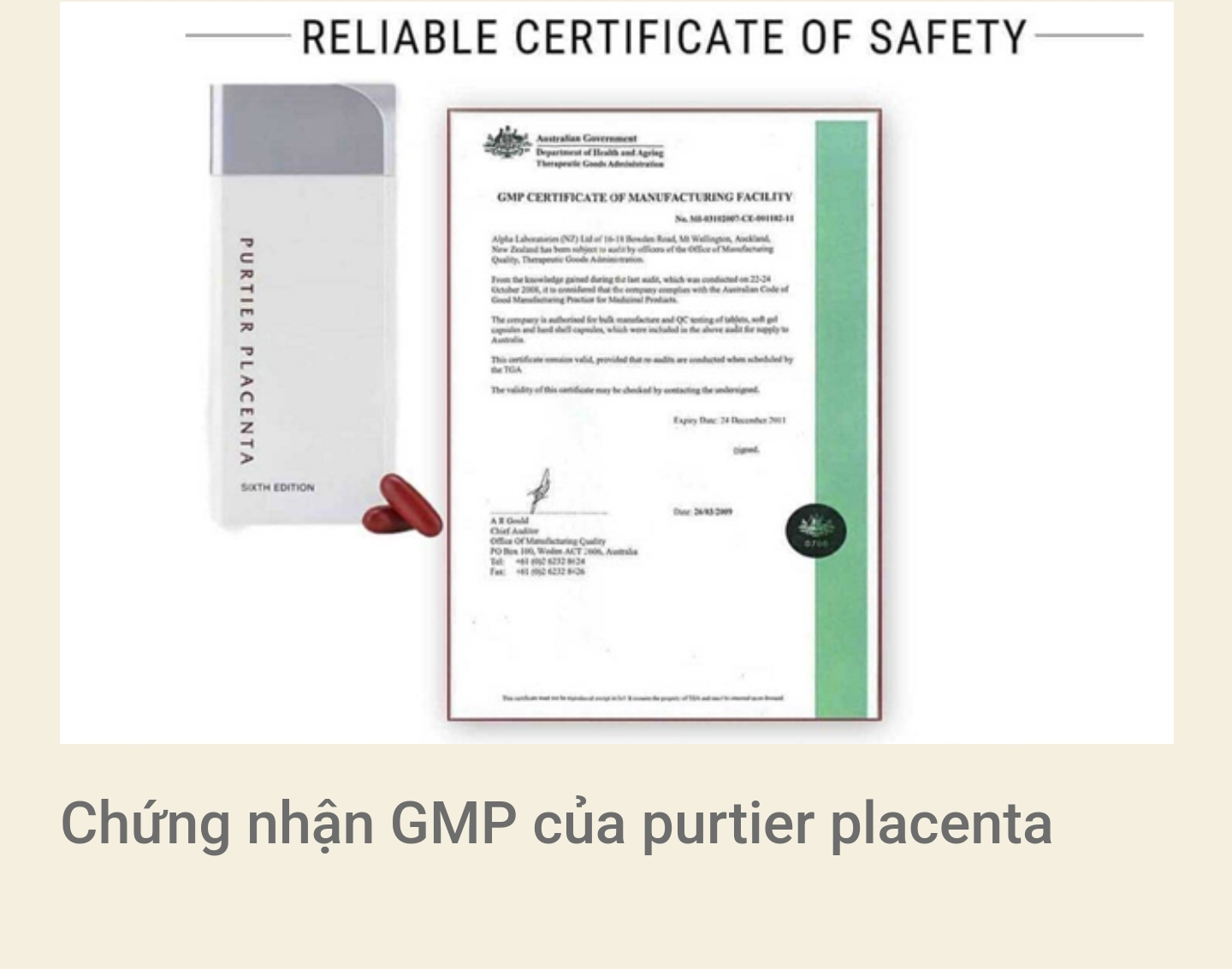 Certificate  New Zealand GMP Certification